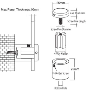mounted 4 way hub