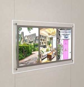 multi pocket illuminated poster frame