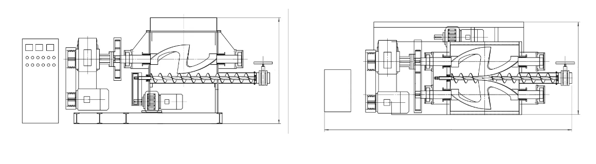 kneader mixer with extruder