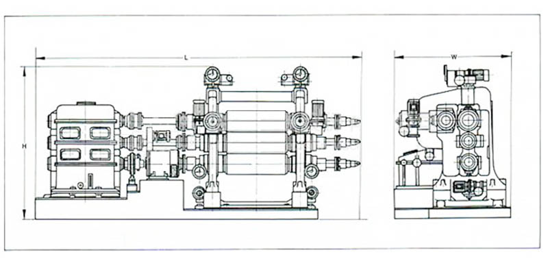 multiroll calendar machine