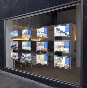 Real Estate Agent LED Window Displays